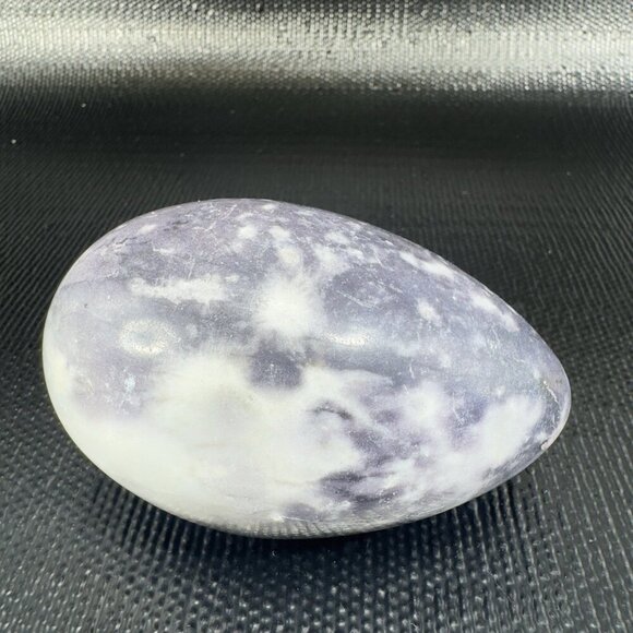 Vintage Italian Marble Carved Large Egg Figurine Paperweight Stone Heavy Purple - Picture 13 of 13